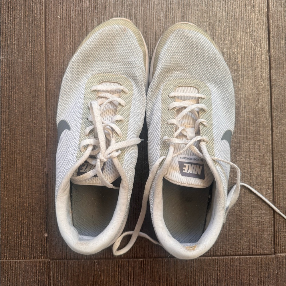 Nike White and Gray Athletic Shoes